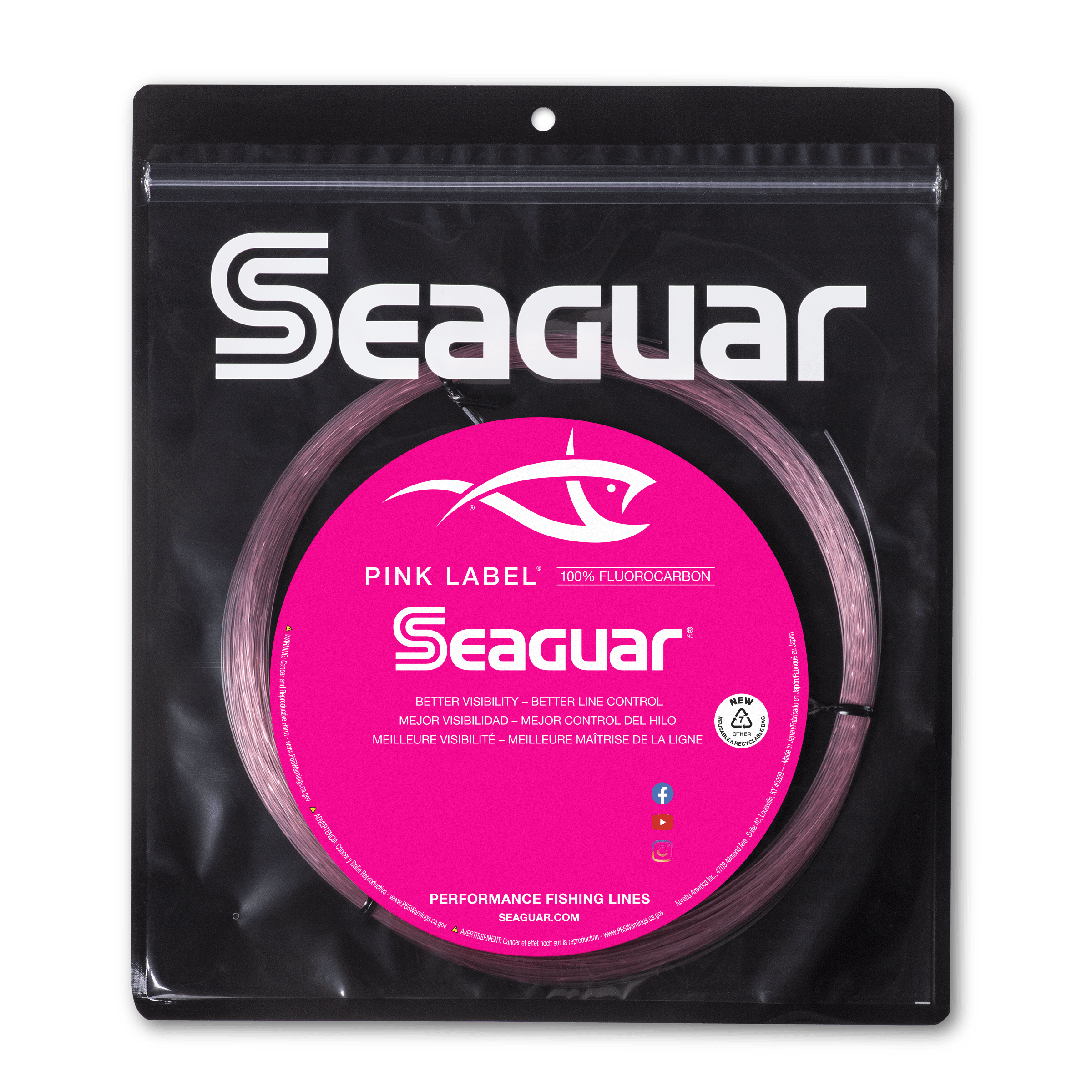 Seaguar Blue Label Saltwater Fluorocarbon Line, 60 lb, 25 yds