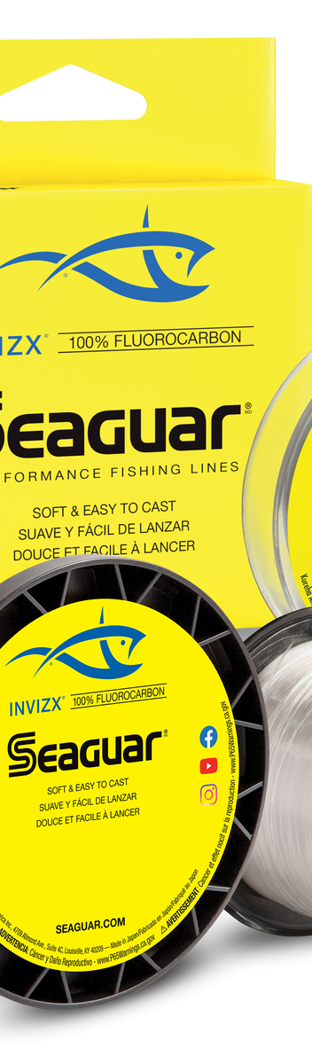 Ligne De Pêche Seaguar InvizX 100% Fluorocarbone – Bobine 200 M, Résistante Et Invisible Sous L’eau